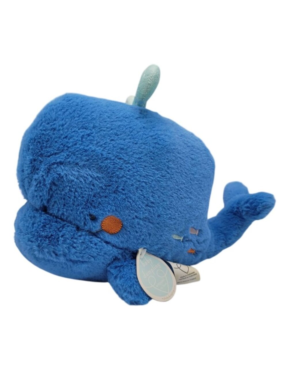 Baby Dumpling Whale Wind Up Music Plush Blue 12" You Are My Sunshine WORKS